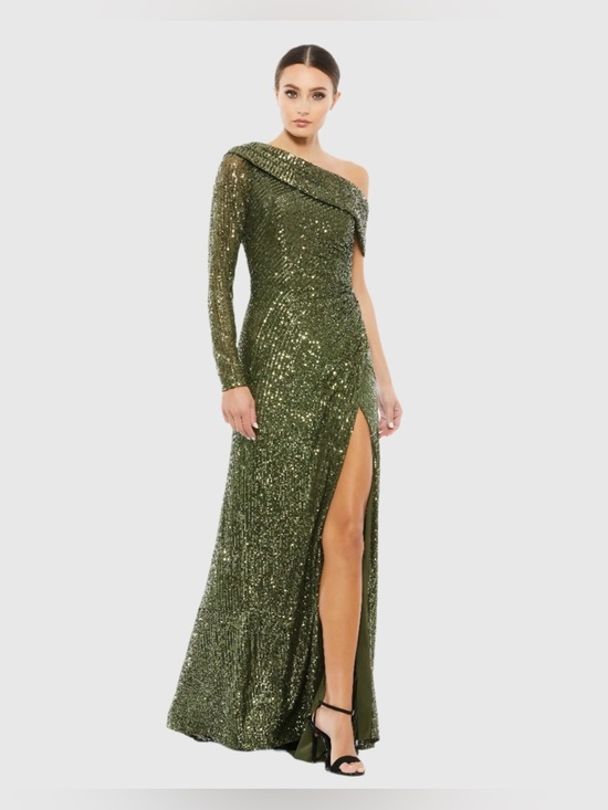 Mac Duggal Dresses & Skirts - 🇯🇵Mac Duggal Sequined Drop Shoulder Faux Wrap Gown